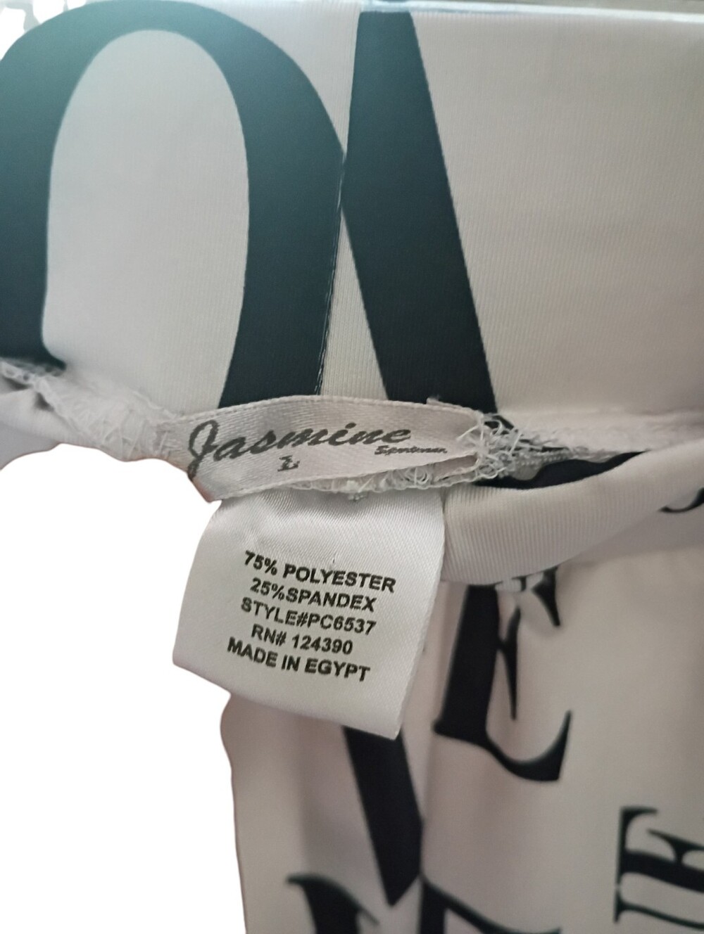 Jasmine White Vogue Print Baggy Pants Size Large - Picture 3 of 4